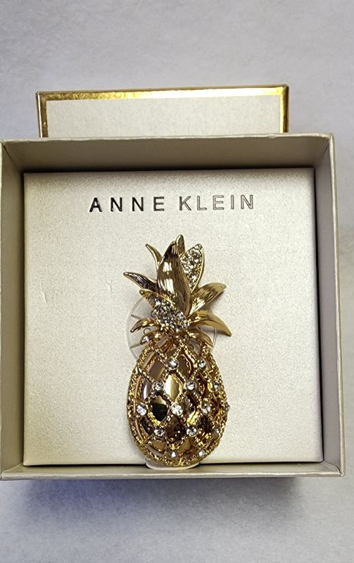 Photo 1 of ANNE KLEIN WOMEN'S GOLD TONE PINEAPPLE PIN