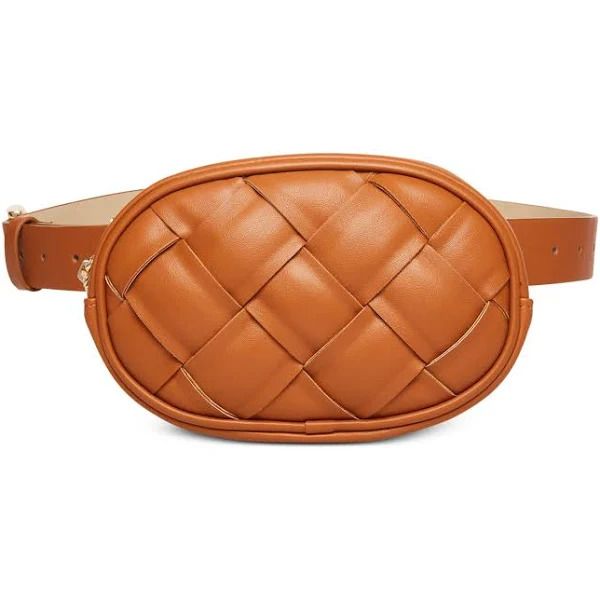 Photo 1 of SIZE M Steve Madden Women's Basket-Weave Quilted Faux Leather Belt Bag -