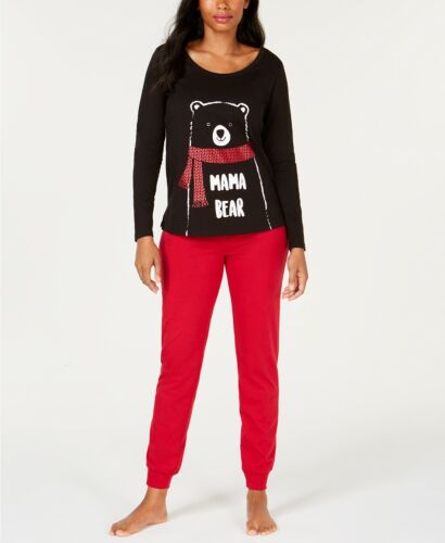 Photo 1 of SIZE L Family Pajamas Matching Women's Mama Bear Pajama Set Red / Black
