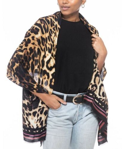 Photo 1 of INC International Concepts Brown Animal-Print Wrap Scarf