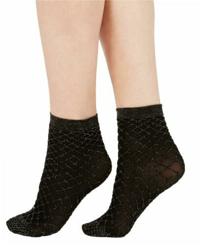 Photo 1 of INC International Concepts Closed Fishnet Socks Black Metallic One Size