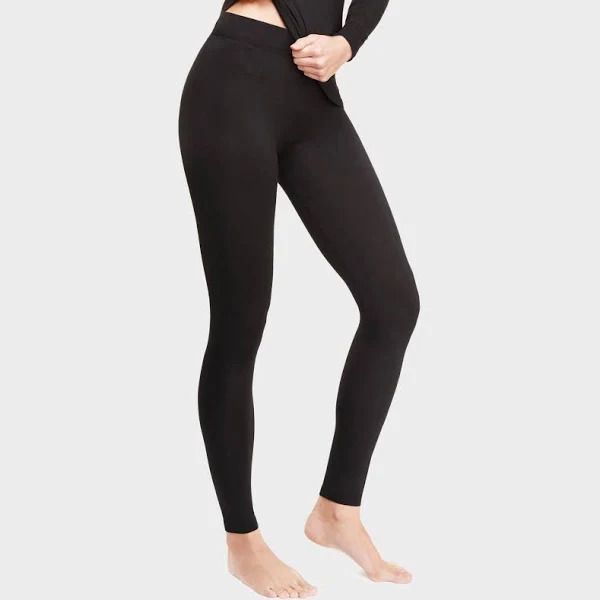 Photo 1 of CUDDL DUDS WOMEN'S SMOOTH LAYER BLACK LEGGIGS 