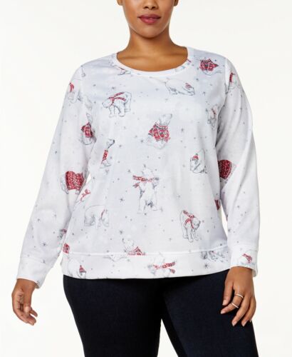 Photo 1 of Plus Size 2X Style & Co Women Whimsical Christmas Polar Bears Holiday 