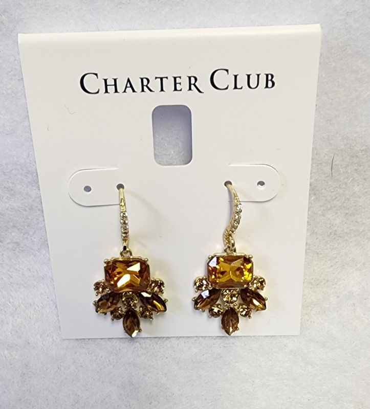 Photo 1 of CHARTER CLUB AMBER TONE DROP EARRINGS