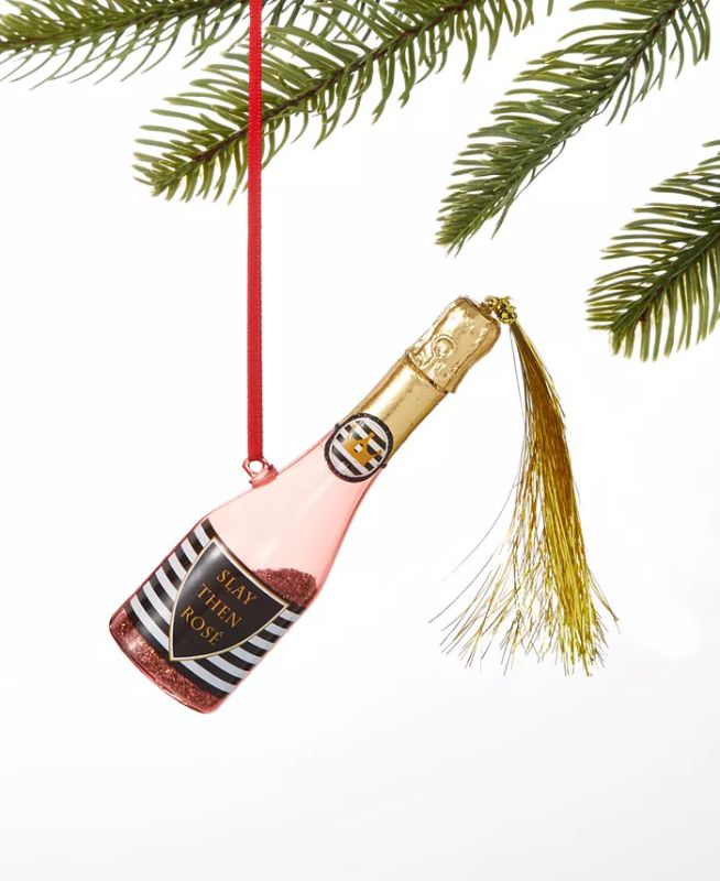 Photo 1 of HOLIDAY LANE
Spirits Pink Popping Champagne Bottle Ornament, Created for Macy's