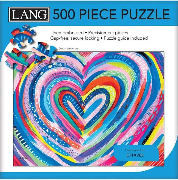 Photo 2 of Lang Heart Burst 500 Piece Puzzle Multi New In Box