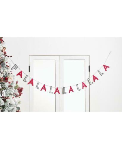 Photo 1 of Holiday Lane Christmas Cheer Red And White "FALALA" Garland 6 Foot Length