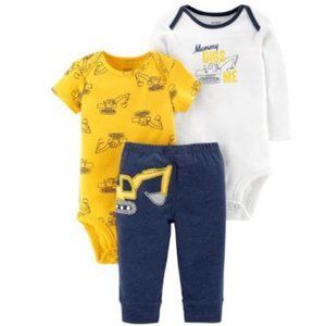 Photo 1 of 3M CARTER'S BABY BOY 3 PIECE BODYSUIT/PANTS "MOMMY DIGS ME"