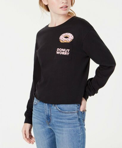 Photo 1 of SIZE L JUNIORS Love Tribe Juniors Donut Graphic Pocket T-Shirt