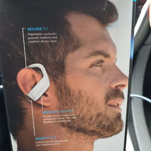 Photo 2 of Brookstone Sport Charge True Wireless Earbuds Sweat-Proof / Noise-Reducing. Bluetooth® technology lets you play crystal-clear, rich audio wirelessly from any smart device while powerful bass and dynamic sound immerse you in every beat. Includes a charging