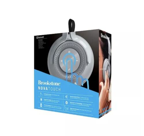 Photo 2 of BROOKSTONE Nova Touch Wireless Headphones Gray Bluetooth. Listen to your favorite tunes or podcasts with the Brookstone Noise-Canceling Bluetooth Headphones. With a lengthy 30-hour run time, these wireless headphones have an ergonomic design that remains 