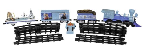 Photo 2 of Lionel Disney's Frozen Battery-powered Model Train Set Ready to Play w/ Remote. A true Disney classic, the magic of Frozen can be enjoyed all year long. Join Olaf & Sven as they ride along on an animated flatcar for a frozen adventure. Battery-powered Gen