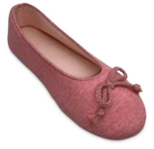 Photo 1 of Size S 5-6 Charter Club Women's Ballerina Slippers Dove Pink Heather Size S 5-6