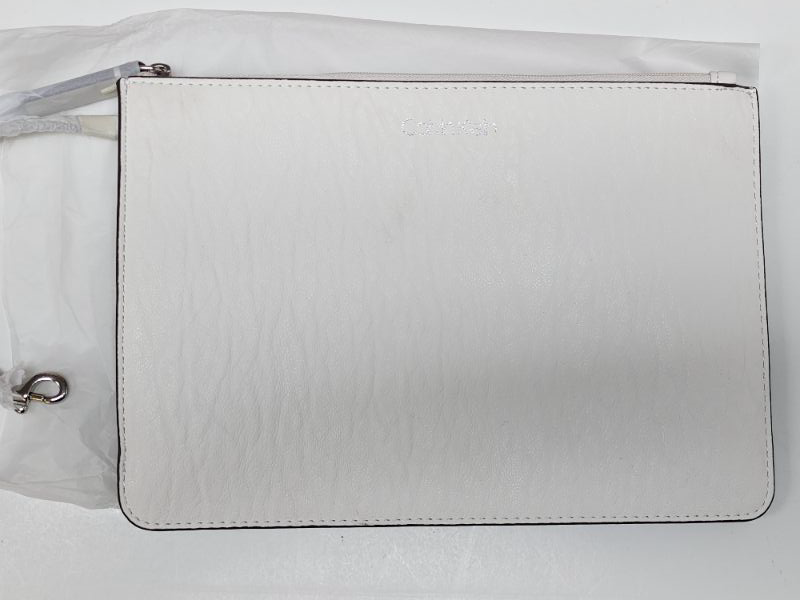 Photo 1 of Calvin Klein Women's Leather Clutch Bag White 