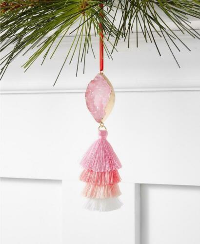 Photo 1 of Macy's Holiday Lane Christmas Ornament - Pink Gem Stone With TasselsOpens in a new window or tab