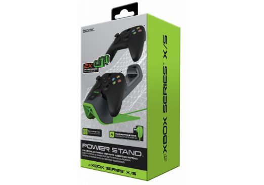 Photo 1 of Bionik Power Stand for Xbox Series X/S: Dual Charge & Storage Dock with 2 Rechargeable Batteries-Power Adapter Included (BNK-9070) - Xbox Series X XBOX Series X/S Professional!