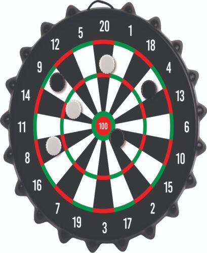 Photo 1 of Studio Mercantile Game Magnetic Bottle Cap Dartboard, Black, 12”