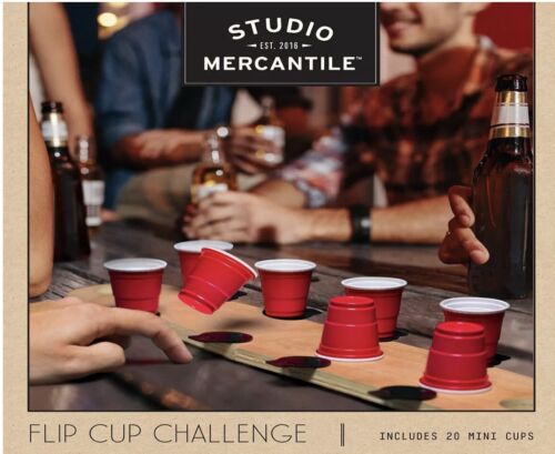 Photo 2 of Portable Mini Flip Cup Challenge with Built-in Launchers, Set of 21