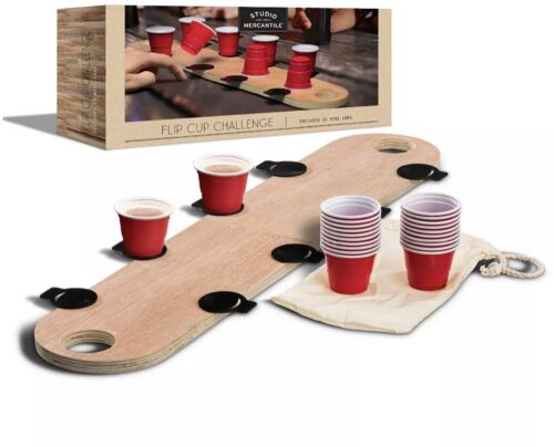 Photo 1 of Portable Mini Flip Cup Challenge with Built-in Launchers, Set of 21