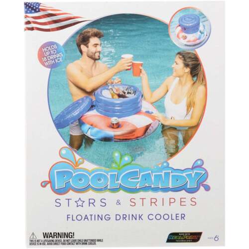 Photo 2 of PoolCandy Stars & Stripes 18-Can/Bottle Floating Drink Cooler PoolCandy