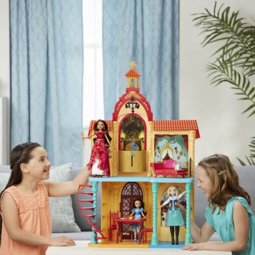 Photo 2 of Disney Elena of Avalor Royal Castle 3ft Dollhouse Hispanic Latina Princess. Imagine many fun and magical adventures in Avalor! Inspired by the Disney Channel animated TV series, the Royal Castle of Avalor is 3-feet tall with beautiful and intricate iconic