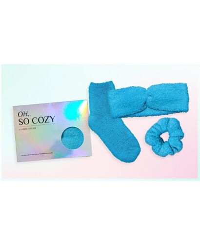 Photo 1 of twelveNYC Intimates Cozy Sock, Headband & Scrunchie Set Blue