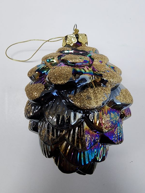 Photo 1 of Holiday Lane The Holiday Collection Glass Pinecone Ornament