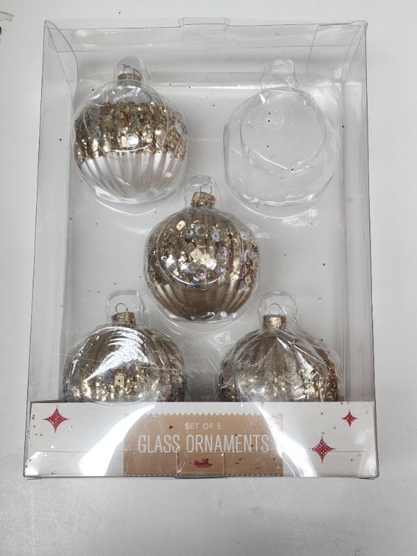 Photo 1 of Holiday lane set of 4 glass ornaments. 