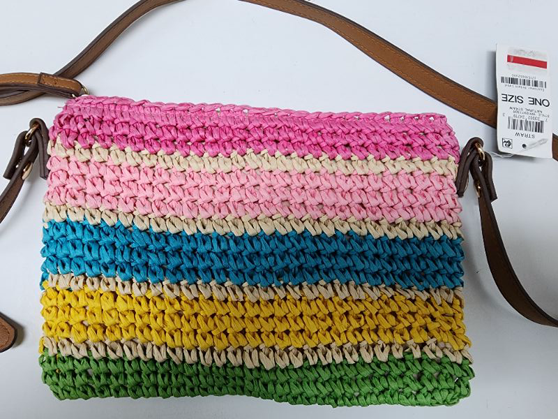 Photo 1 of Inc Multicolor straw crossbody bag