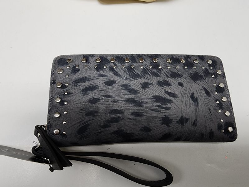 Photo 1 of INC Hazell studded zip around large faux-leather women's wallet - 