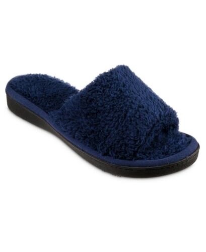 Photo 1 of Size LG 8.5-9 Isotoner Signature Women's Laurel Slide Slippers, Navy Blue, Size LG 8.5 - 9