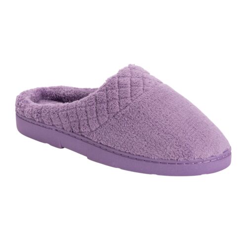 Photo 2 of SIZE M 7-8 MUK LUKS Women's Micro Chenille Trimmed Clog Slippers-Lavender Medium Lavender