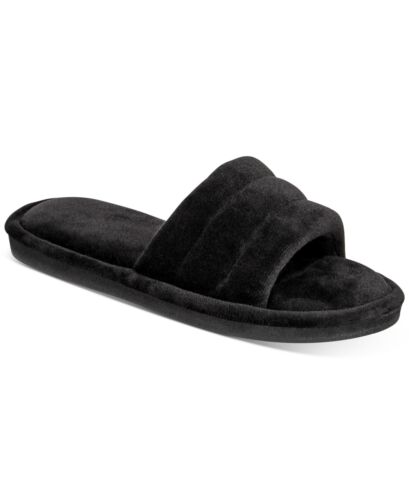 Photo 1 of SIZE XL 11-12 Alfani Women's Plush Slide Slippers Black 