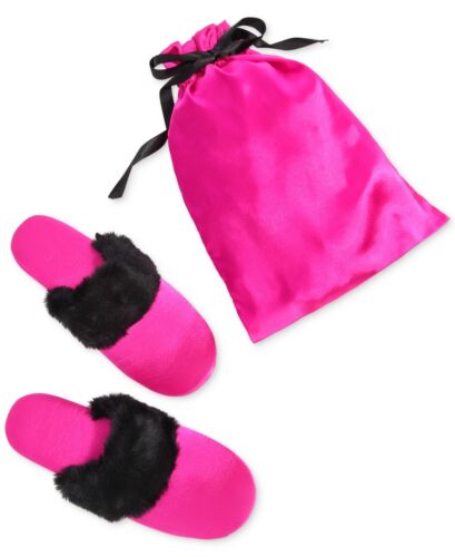 Photo 1 of SIZE X-Large Inc International Concepts Women’s Faux-Fur-Trim Slippers, Pink, X-Large