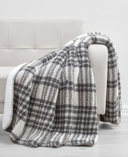 Photo 1 of Morgan Home Birch Trails Holiday Printed Reversible Sherpa Throw 50X60