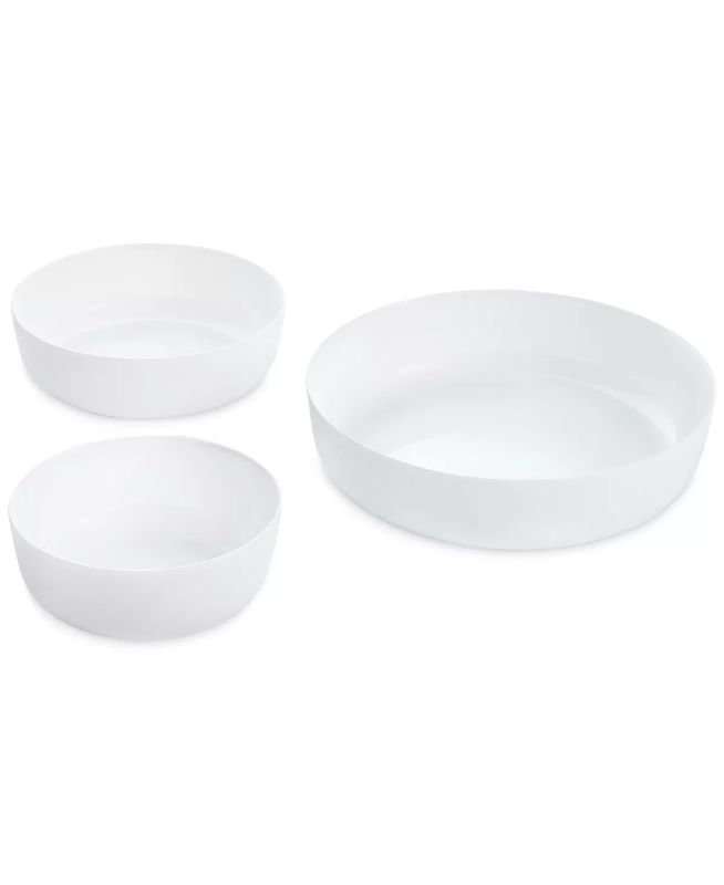 Photo 1 of LUMINARC SMART CUISINE 3-Pc. Round Bakeware Set. Made in France. 2.9-qt baking dish,2.1-qt baking dish,1.25-qt baking dish, 
Heat and chip resistant. Oven safe to 550°F; Broiler safe up to 10 minutes. Dishwasher, refrigerator and freezer safe
