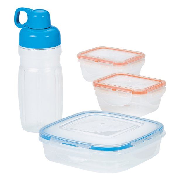 Photo 1 of Lock&Lock Easy Essentials On the Go Meals Lunch Container Set, 8-Piece
Set includes two 5.74-ounce containers with lids, 18.59-ounce container with lid, and 11.83-ounce water bottle