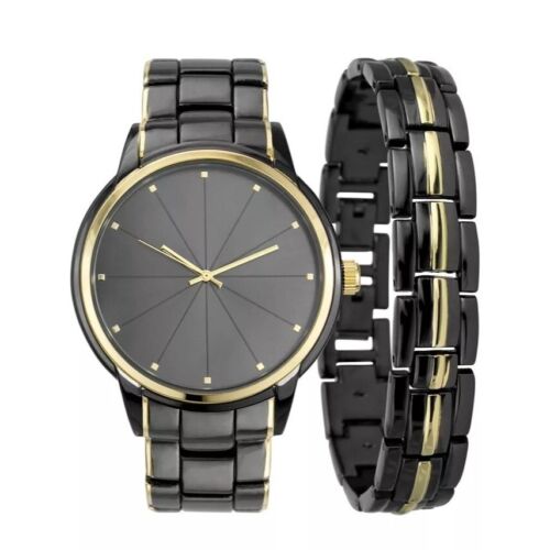 Photo 1 of INC International Concepts Men's Two-Tone Bracelet Watch 36mm and Bracelet Gift Set