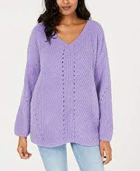 Photo 1 of SIZE L Style & Co Cozy Chenille V-Neck Sweater (Lilac Kiss)