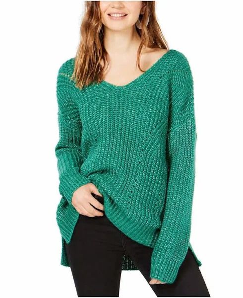 Photo 1 of SIZE XL Hippie Rose Green Cable Knit Sweater