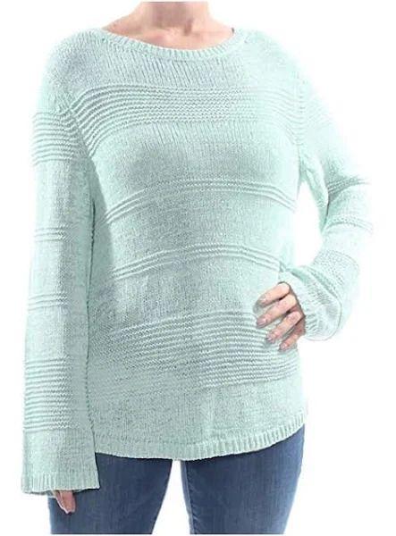 Photo 1 of SIZE L  STYLE & CO WOMEN'S CROCHET SWEATER GREEN