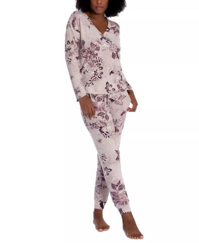 Photo 1 of SIZE XL LINEA DONATELLA WOMEN'S 2 PIECE LOUNGE / PJ SET FLORAL VIOLET