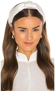 Photo 1 of INC International Concepts Knotted Satin Headband, White, Created for Macy's