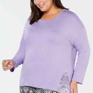 Photo 1 of PLUS SIZE 2X INC INTERNATIONAL CONCEPTS LONG SLEEVE PJ TOP ONLY