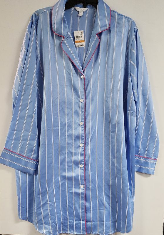 Photo 1 of SIZE 3X CHARTER CLUB WOMEN'S SATIN LONG SLEEVE SLEEP SHIRT/GOWN 