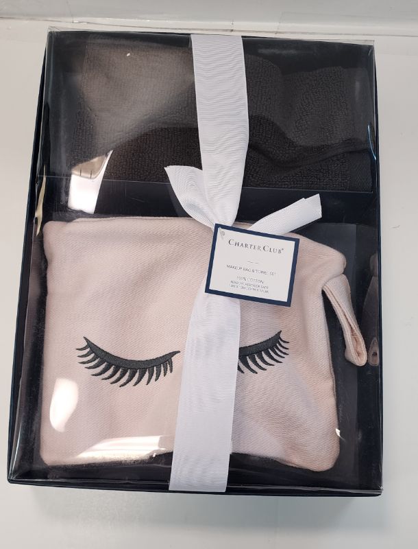 Photo 1 of CHARTER CLUB  Make Up Bag and Towel Gift Set, Created for Macy's