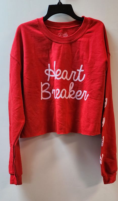 Photo 1 of SIZE M COLD CRUSH JUNIOR CROPPED RED PULLOVER