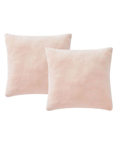 Photo 1 of PACK OF 2 Infinity Home 18" X18" square Textured Decorative Pillows Blush