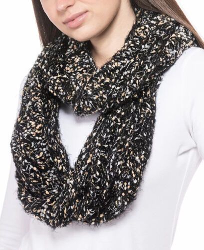 Photo 1 of International Concepts Women's Black Popcorn Speckled Infinity Scarf