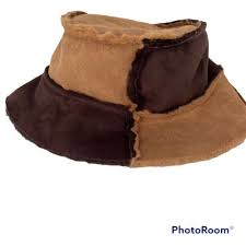 Photo 1 of Steve Madden - Outback Style - Reversible Faux Fur Trim Bucket Hat - Tan - Brown